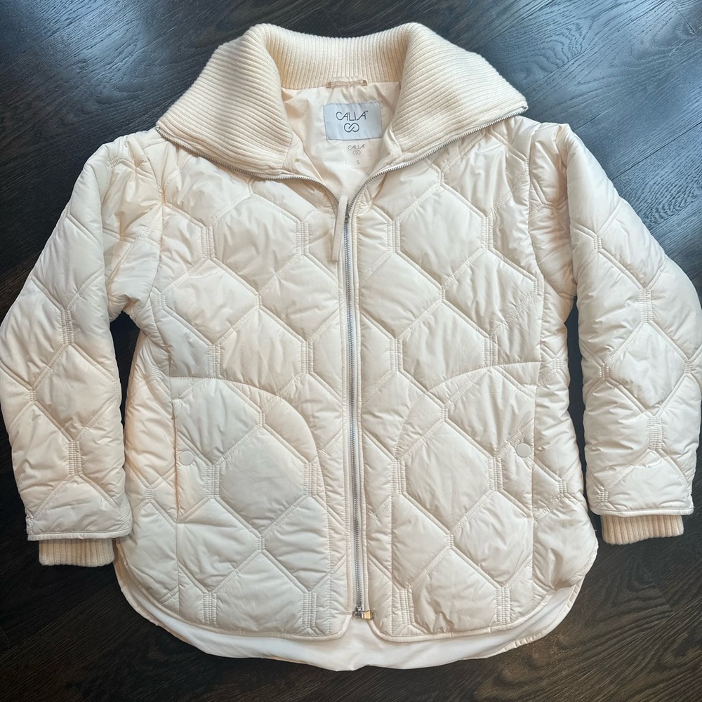 CALIA Women's Oversized Quilted Jacket -Small Full Zip